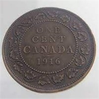 1916 Canadian Penny Coin