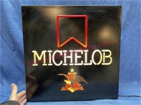 Vtg "Michelob" plastic lit sign (works)