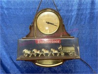 1982 "Budweiser" lit clock plastic sign (works)