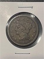 1849 Braided Hair One Cent