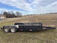17’ tilt deck tandem axle trailer w/ ownership