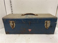 Blue metal Canadian Tire toolbox