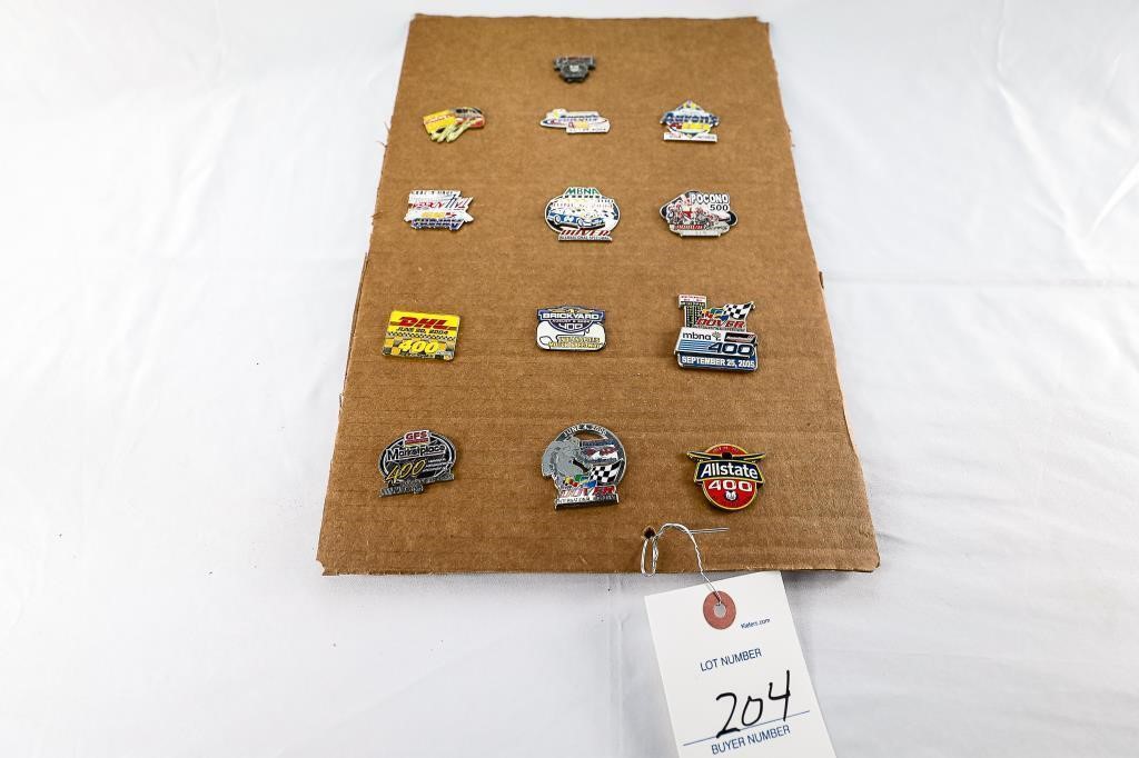 Cardboard Flat of Various Raceday Pins