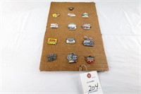 Cardboard Flat of Various Raceday Pins