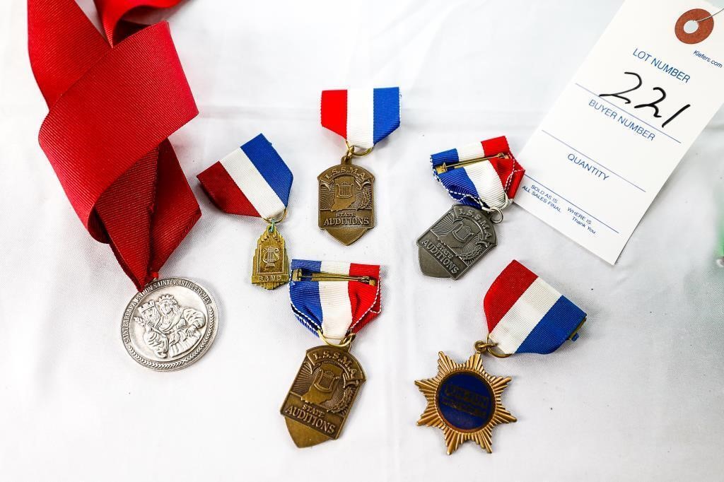 Flat of Band Medals and Military Commemorative