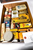 Flat of Assorted Vintage Spice Tins