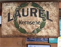 Original Tin Laurel Kerosene sign