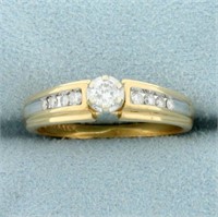 1/3ct TW Diamond Engagement Ring in 14K Yellow and