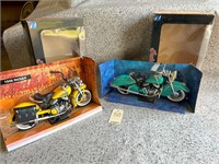 2 Large Indian motorcycle toys