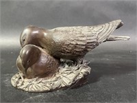 Vintage Cast Metal Bird Sculpture