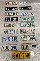17 Australian car number plates, assorted states