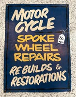Original Motor Cycle Repair Sign