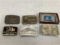 Six Collectible Belt Buckles