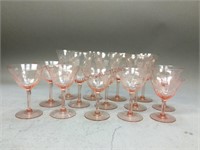 Pink Depression Glass Cups