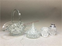 Clear Glass Basket, Lighter Holder, And More