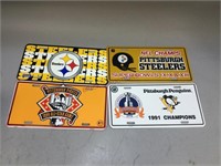 Steelers, Pittsburgh Penguins, MLB Licenses Plates