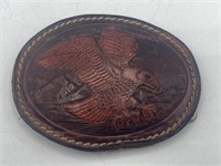 4” Leather Eagle Belt Buckle