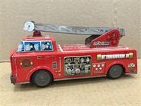 1970s Tin Fire Department Engine Red