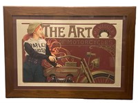 Framed 22x36” Harley The Art Of Motorcycles Print