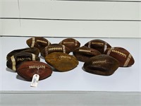 (11) Vintage Leather Footballs