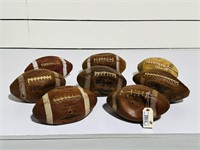 (8) Vintage Leather Footballs