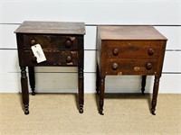 (2) Double Drawer Side Tables