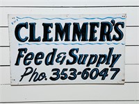 Painted Wooden Feed & Supply Sign