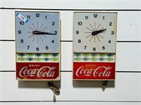 (2) Vintage Coca Cola Clocks