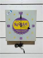 Vintage NuGrape Advertising Wall Clock