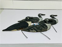 (4) Wooden Geese Decoys