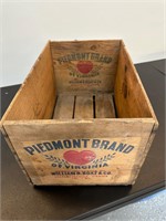 Vtg Wooden Crate Box Piedmont Virginia