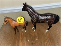(2) Plastic Horses