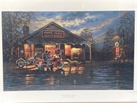 Signed 16x27” Dave Barnhouse Small Town Service