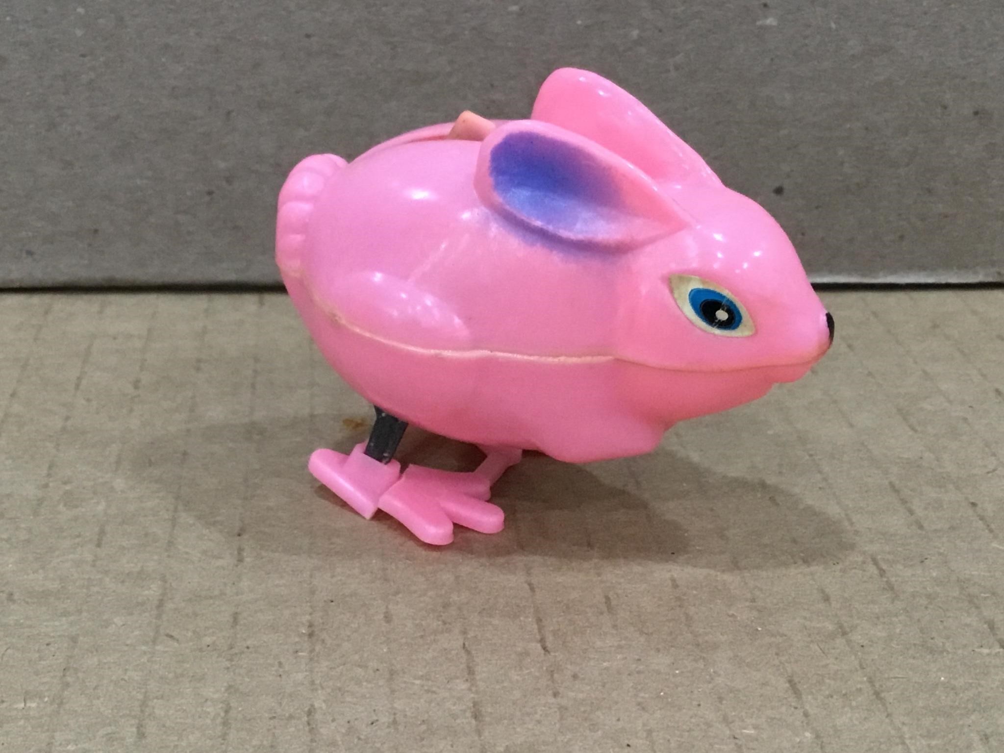 Vintage Jumping Plastic Easter Bunny