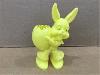 Vintage Yellow Easter Bunny Holding Egg