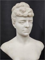 Antique Carved Marble Bust by E. Keyser