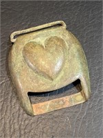 Civil War Brass Heart Saddle Buckle
