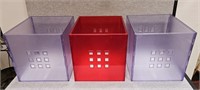 PLASTIC STACKABLE CUBE STORAGE ORGANIZERS