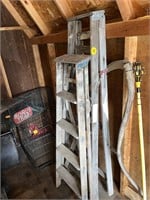 (2) Wood Step Ladders (5 Foot & 6 Foot)