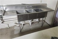 Boos 7' 3 compartment sink.