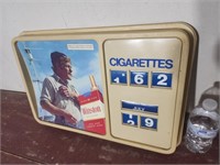 Winston cigarettes 1970s sign (price & date