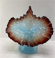 HAND BLOWN BLUE JACK IN THE PULPIT VASE