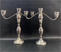 (2) STERLING SILVER DUCHIN CANDLE STICK HOLDERS
