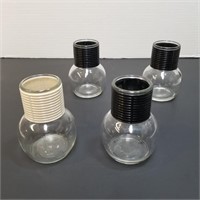 Glass Coffee Hottles - Miniature Carafes - Vintage