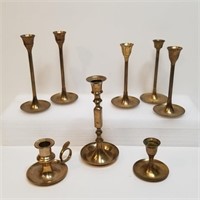 Brass Candlesticks - India - Taiwan & Unmarked
