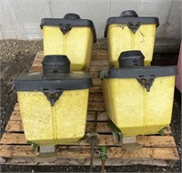 4 John Deere insecticide planter boxes