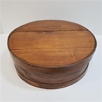 Round Wood Cheese Box - Stained/Sealed & Painted