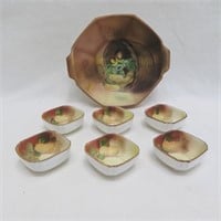 Noritake Nippon Handled Nut Bowl - Hand-painted