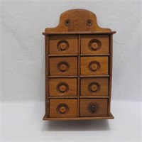 Spice Cabinet w / Drawers - Wood - Wall Hanging