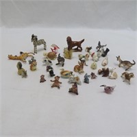 Miniature Animals - Porcelain / Pewter / Glass